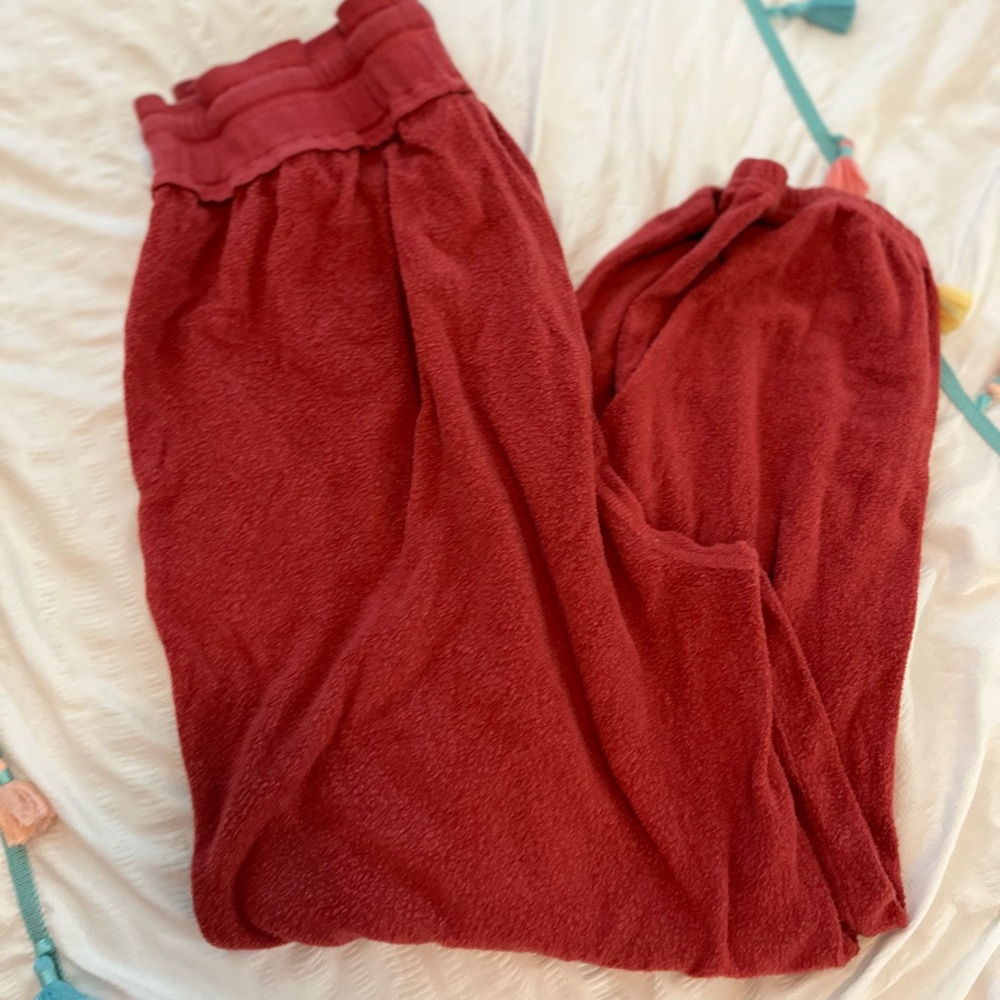 Red Free People lounge/sweat pants